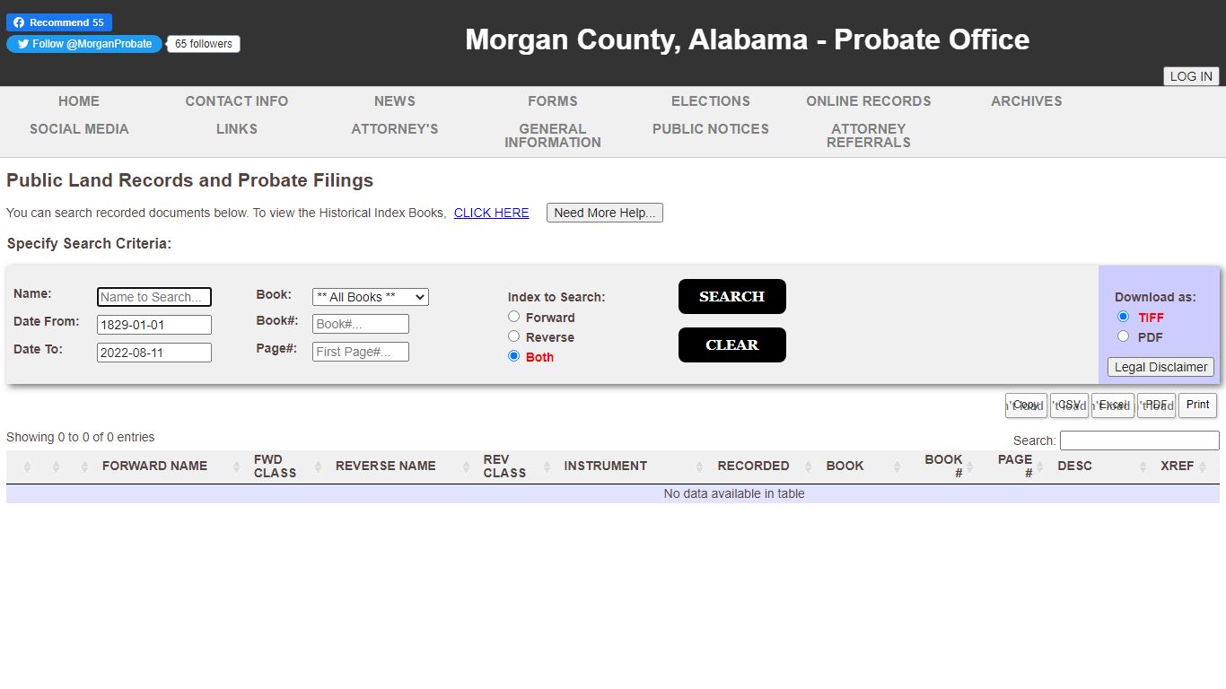 Morgan County, Alabama - Probate Office | ImagePro System